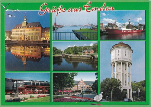 Alte postkarte grüße aus - -,