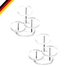 3-stufiger Acryl Displayständer rund, transparent, für Schmuck, robust & deko...