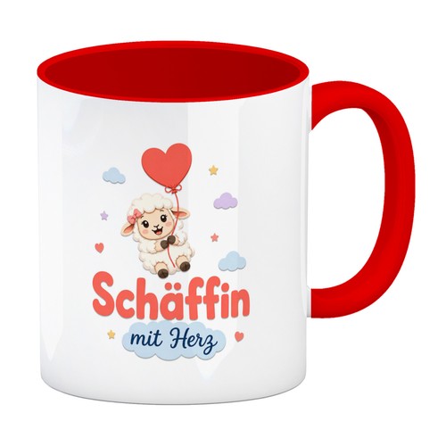 Kaffeebecher rot schäffin - kaffeebecher,