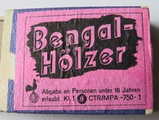 Bengalhölzer. Zündhölzer