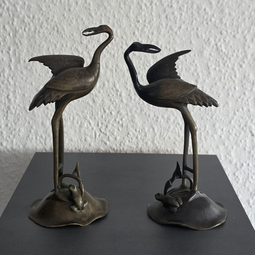 Antikes bronze figurenpaar - antikes, bronze-figurenpaar