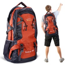 60L Herren Damen Rucksack Groß Wasserdicht Wanderrucksack Trekking Reiserucksack