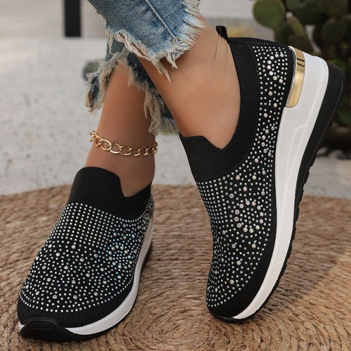 Damen slip sneakers glitzer - damen, on