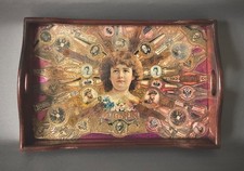 Antikes Holz Tablett