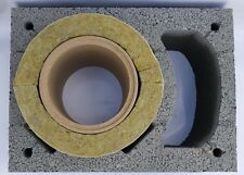 Keramik Schornstein massiv Bausatz Kamin NIKO UNI mit Zusatzschacht (Lüftung)