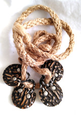 4 Miederhaken Ösen Trachten Haken Braun Hirschhorn Optik 33 mm Trachten Zubehör