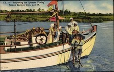 Ak Tarpon Springs Florida, Vorbereitungen zum Schwammtauchen,... - 10728217