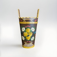 Schirmständer handbemalt Bauernhaus Landhaus Floral Blumenmuster Holz 