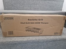 Syntrox Thurgau Raclette Grill geteilte Grillfläche heißer Stein 4 Personen