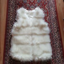Damen weiße Pelz Weste,gr. S/M