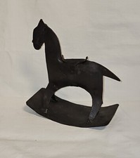 Metall Schaukelpferdchen  Handmade  Deko Pferdchen Vintage Braun ca. 14x 15 cm