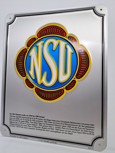 Nsu blechschild 19 - x, 19,7