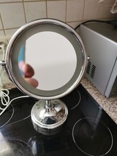 Großer Rasier- & Kosmetik Spiegel / Hohlspiegel mit 3 fach Lichtfunktion