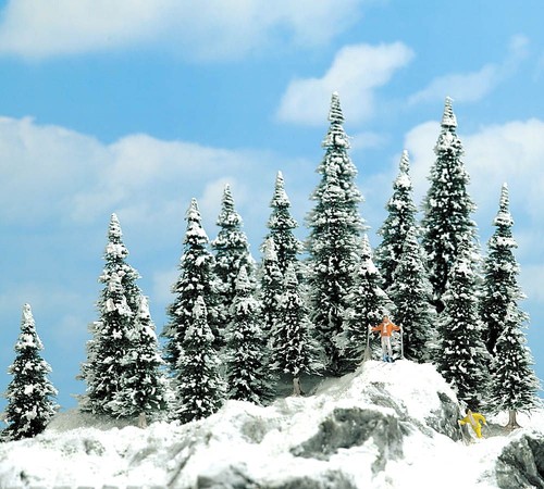 Busch 6466 schneetannen - busch, h0