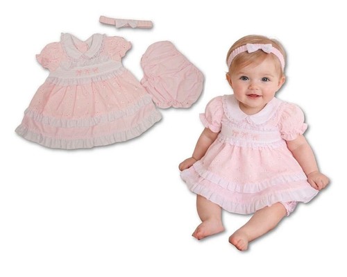 Baby mädchen rüschen gesmokt - baby,