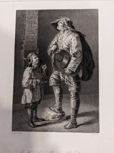 Drehleier stahlstich 1850 - stahlstich, um