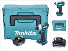Makita DTD 157 F1J Schlagschrauber 18 V 140 Nm 1/4" + 1x Akku 3,0 Ah + Makpac