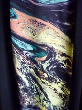 ANNA SCHOLZ Original Kleid Schwarz m. Farbdruck Seide stretchig   44  XL