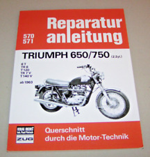 Reparaturanleitung Triumph 650 / 750 Bonneville Thruxton Thunderbird  - ab 1963