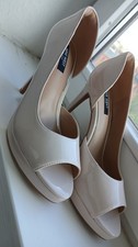 Nine West High Heels Gr. 39 WFA2733-1A Beige Peep Toe New York Sexy High Heels