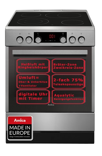 Amica standherd 60cm - amica, heißluft