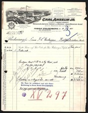 Rechnung Stolzenberg bei Salmünster 1921, Carl Anselm Jr., Mechanische Zwirnere 