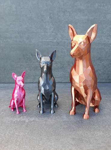 Zwergpinscher designskulptur - zwergpinscher,