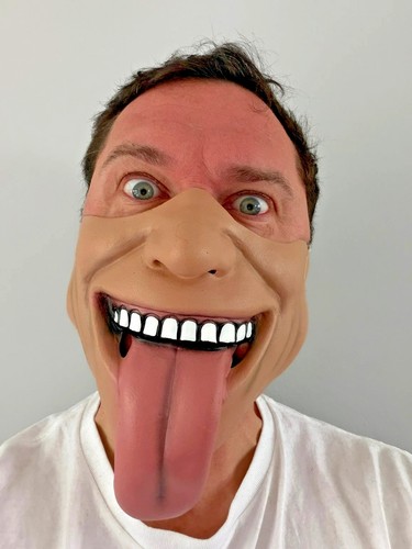 Lustige halbes gesicht lange - halbes,