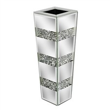 Silber Glas Bodenvase