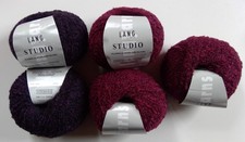 Konvolut Restknäuel Lang Yarns Studio Wolle Bouclé 2 Farben 250g