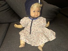 Schöne Schildkröt Puppe H: ca. 45 cm vermutlich 1960er Jahre Klimperaugen