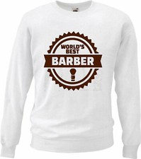 Sweatshirt BARBER - FRISEUR - FRISEUSE - BARBIER - FRISEURSALON in Weiß