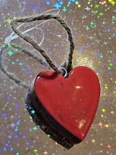 DEKO - HERZ --rot--Holzherz mit Lackierung--Herzanhänger--Herz aus Holz,rustikal