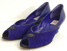Blaue Pumps, Peeptoes, echtes