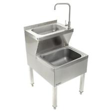 Ausgussbecken Edelstahl BxT 500 x 610 mm stehend Handwaschbecken