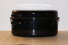 alter Bräter Emaille schwarz
