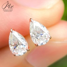 3KT Moissanite Birnenförmiger