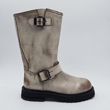 Damenschuhe Moma Gr. 37 Stiefel Tucson Weiß Gr.Moro Leder Ruined Effekt 74CND