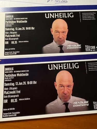 Konzert tickets unheilig - konzert,