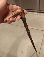 Edwardian Whangee Bambus Geweih Horngriff Gehstock 79 cm