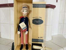 Steiff Uncle Sam Filzpuppe 1994 Handbemalt Leder Auflage 1.000 Stück 411601
