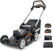 WORX Akku Rasenmäher 40V, Bürstenloser Motor, WG749E, Radantrieb Selbstfahrend
