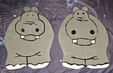 UNIKATE! Kinderzimmer Deko aus Holz Nilpferd- KinderzimmerSchrank,Bett,Wand Deko