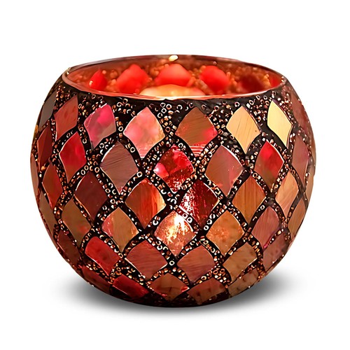 Teelichthalter mosaik glas - teelichthalter,