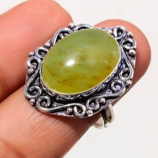Prehnit Edelstein Ring