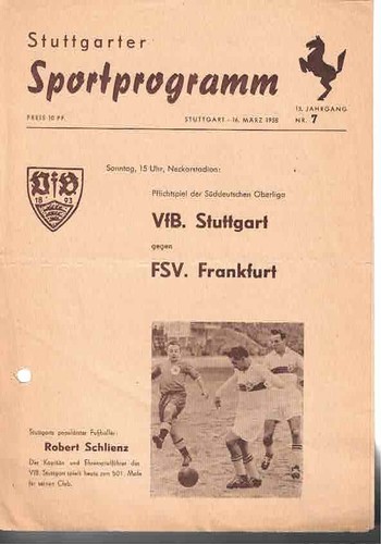 Fussball programmheft 57 58 - , 57/58