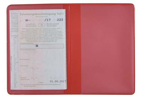 Kfz schein schutzhülle rot - schein,