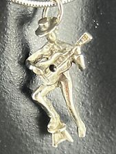 Charms Anhänger Sterlingsilber Gitarrenspieler Gitarrist - cool & lässig silver