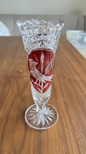 Hofbauer red bird vase - bird,