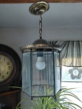 Antike glas und metalllaterne - antike,